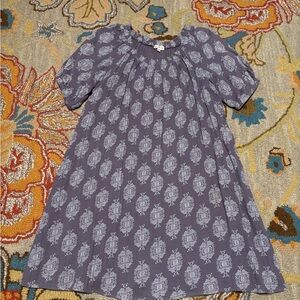 Wonderly Babydoll Dress in Blue-Gray Pattern